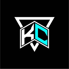 The letter K C monogram is perfect for game initials, greeting cards, logos, posters and more