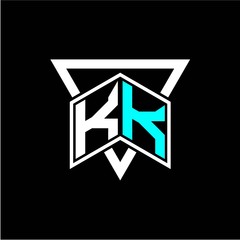 The letter K K monogram is perfect for game initials, greeting cards, logos, posters and more