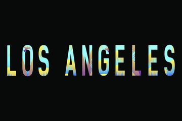 Los Angeles text vector icon 