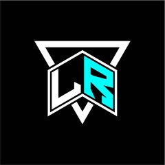 The letter L R monogram is perfect for game initials, greeting cards, logos, posters and more