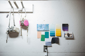 Resin artist creative moodboard inspiration and respirator masks