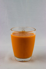 Mock up Beverage Hot Drink of favorite coffee on white bcakground. Realistic template for create menu in cafe or restaurant for presentation.