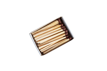 Box of matches isolated on white background