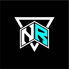 The letter N R monogram is perfect for game initials, greeting cards, logos, posters and more