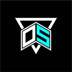 The letter O S monogram is perfect for game initials, greeting cards, logos, posters and more