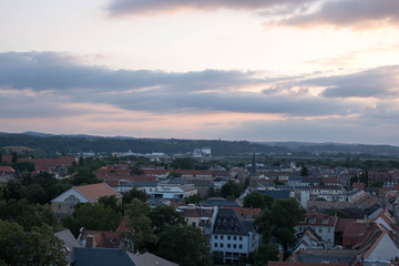 Fototapeta premium panorama of the evening city of Pirna, Germany