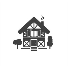 Sweet home. house and tree icon. Vector 