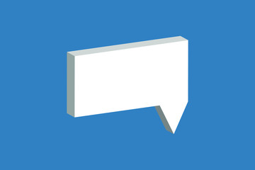 Speech bubble 3d isometric abstract. 