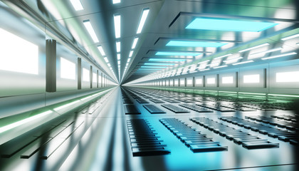 Spaceship gangway interior