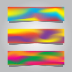 gradation horizontal banner set design background template vector