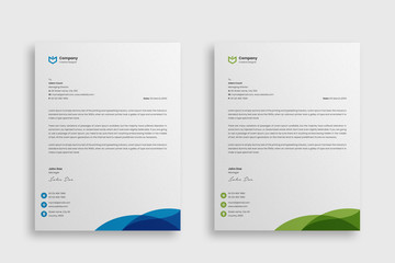 Abstract Corporate Business Style Letterhead Design Vector Template For Your Project. Simple And Clean Print Ready Design, Elegant Flat Design Vector Illustration.