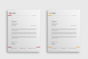 Abstract Corporate Business Style Letterhead Design Vector Template For Your Project. Simple And Clean Print Ready Design, Elegant Flat Design Vector Illustration.