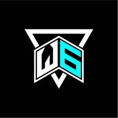 The letter W G monogram is perfect for game initials, greeting cards, logos, posters and more