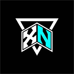 The letter X N monogram is perfect for game initials, greeting cards, logos, posters and more