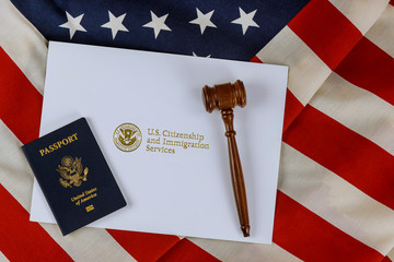 judge's gavel, lawyers office deportation U.S. Citizenship and Immigration Services of...