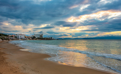 Ladies Beach in Kusadasi Town of Turkey at winter time