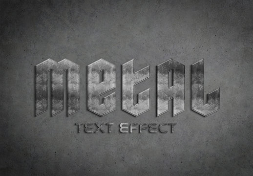 Metal Text Effect Mockup