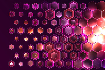 vector space background with hexagons