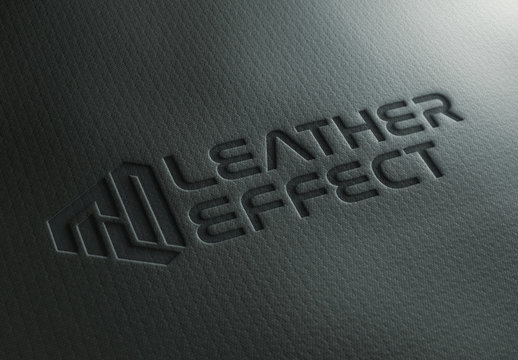 Debossed Text Effect on Leather Mockup