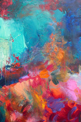 Obraz na płótnie Canvas farben abstrakt ölfarben malerei kontraste hochformat