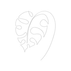 Minimalism line drawing. Flower vector one line art. Botanical Sketch Vector Illustration. Nature vector Line drawing.