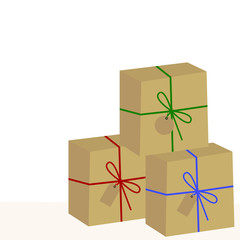 Gift boxes vector icon 