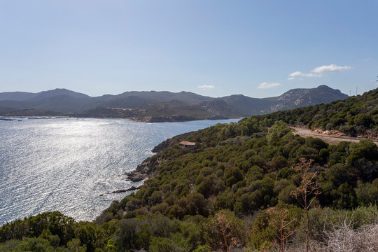 Coast of South Sardinia on a summer day