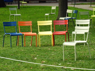 Empty Park chairs