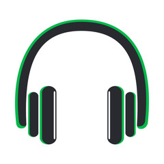 Isolated headphone icon. Sound and music icon - Vector