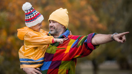 Tender scene father with son having fun spending tome together