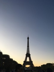 Fototapeta na wymiar Eiffel Tower view in Paris, France. Travel background