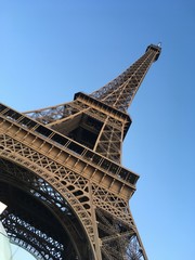 Fototapeta na wymiar Eiffel Tower view in Paris, France. Travel background