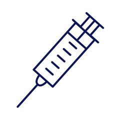 vaccine syringe injection line style icon