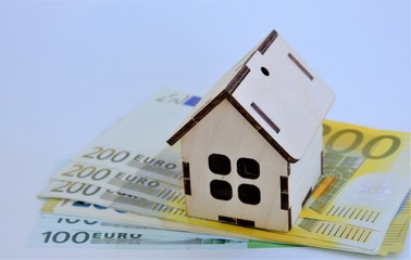 house made of euro banknotes