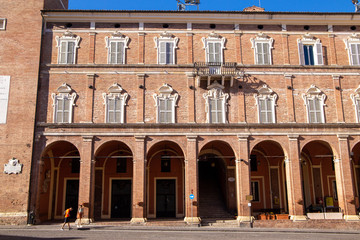 fabriano medieval city historic center italy