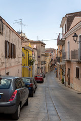 Obraz na płótnie Canvas Empty street in Iglesias, Sardinia