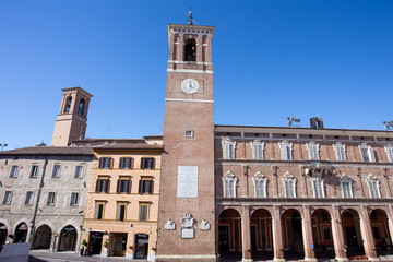 fabriano medieval city historic center italy