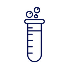 medical tube test laboratory line icon
