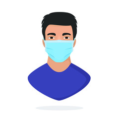 Man Using Medical Mask
