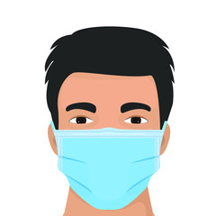 Man Using Medical Mask