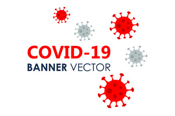 Virus COVID-19 banner vector 