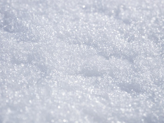Obraz premium Selective focus. Winter natural texture background with white snow
