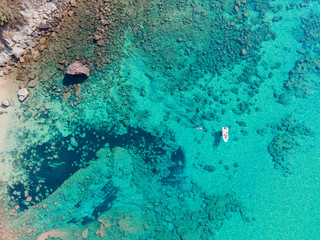 Boat in a Paradise by Drone