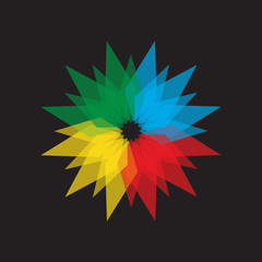 colorful modern logo mandala ornament object design vector