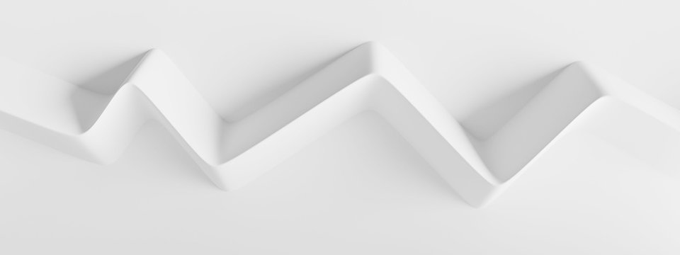 Modern Geometric Wallpaper. White Minimal Panorama