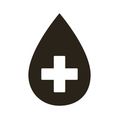 Fototapeta premium drop blood medical silhouette icon