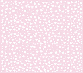 Heart pattern on pink background. Pink heart pattern.   Valentines day pattern. 