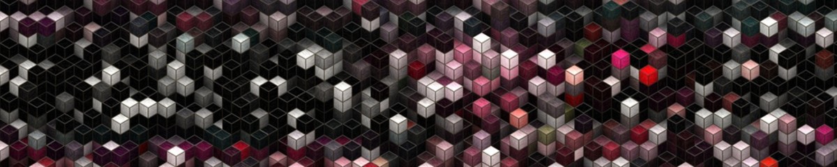 Abstract 3D cube panorama background design illustration