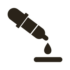 medicine drug dropper silhouette style