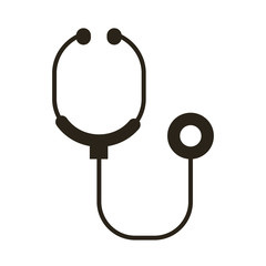 medical stethoscope tool silhouette style
